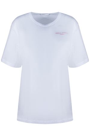 Хлопковая футболка Sonia Rykiel 19529096-ZA Белый купить с доставкой