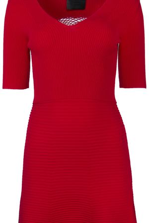 Платье в рубчик Philipp Plein Philipp Plein WKG0061 Красный/круж.череп купить с доставкой