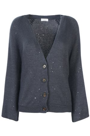 Кашемировый кардиган Brunello Cucinelli M73539106 CJ786 Синий купить с доставкой