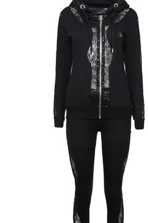 Хлопковый спортивный костюм  Philipp Plein Philipp Plein p18c wjb-0318pjo002n/wrt0305 Черный купить с доставкой