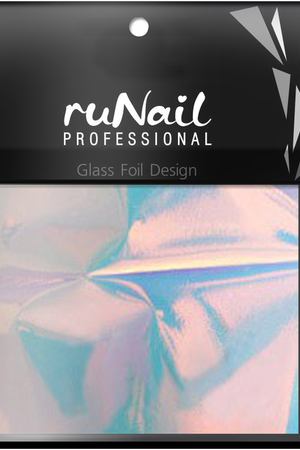 RuNail Фольга с эффектом Битое стекло, голубой 4*100 см Runail 3147