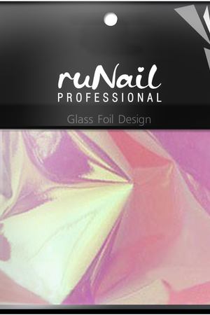 RuNail Фольга с эффектом Битое стекло, розовый 4*100 см Runail 3148