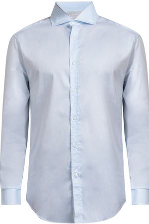 Хлопковая рубашка BRUNELLO CUCINELLI Brunello Cucinelli MH6781718/С010 купить с доставкой