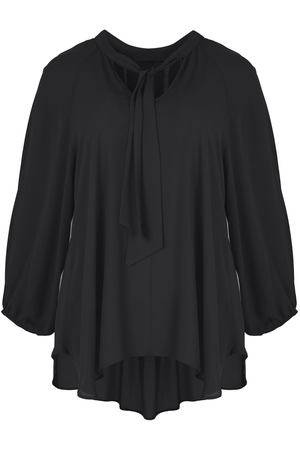 Блузка с бантом на вырезе и длинными рукавами Mat fashion 193656