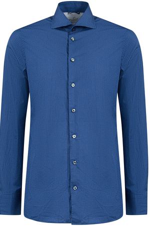 Хлопковая рубашка  Van Laack Van Laack 170014/780 Синий/точка вариант 2 купить с доставкой