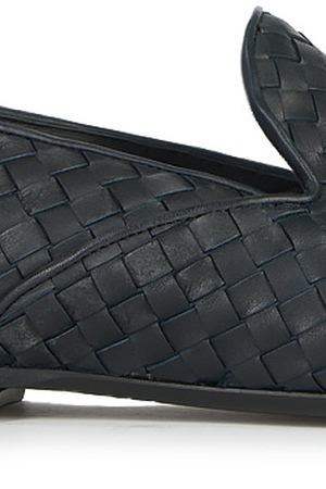 Кожаные туфли-лоферы Bottega Veneta Bottega Veneta 475177 Синий купить с доставкой