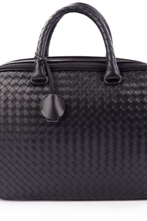 Кожаная сумка с плетением Bottega Veneta Bottega Veneta 532337 V4651 1000 Черный купить с доставкой