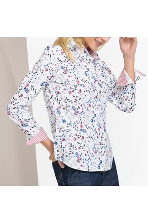 Рубашка с цветочным принтом из поплина стрейч ANNE WEYBURN 34066 купить с доставкой
