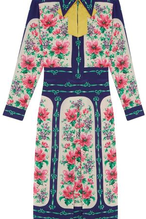 Шелковое платье-рубашка Gucci 47047102 вариант 2