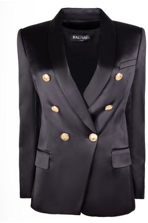 Шелковый пиджак Balmain Balmain 157215190s Черный купить с доставкой
