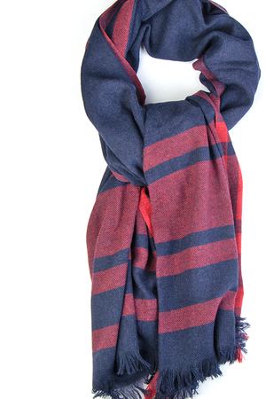 Кашемировый шарф BRUNELLO CUCINELLI Brunello Cucinelli MSC595AV Синий Красный купить с доставкой