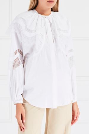 Блузка с кружевом Nina Ricci 17556356