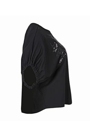 Футболка с цветочным рисунком и рукавами летучая мышь Mat fashion 140346