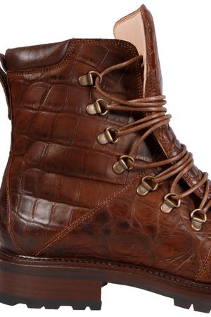 Ботинки из кожи крокодила Del Dami Del Dami 3633 Коричневый вариант 3