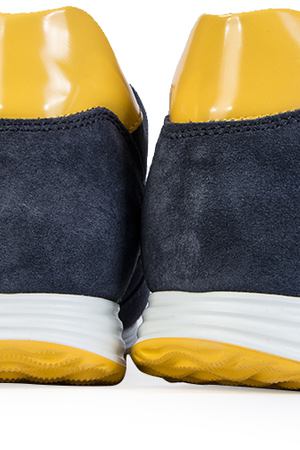 Комбинированные кроссовки HOGAN Hogan  HXM2050U670FKB873M Цветной Белый Синий/Желтый/б/к купить с доставкой
