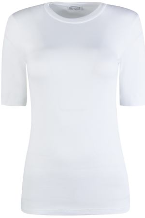 Хлопковая футболка BRUNELLO CUCINELLI Brunello Cucinelli MOTC836S50 Белый купить с доставкой