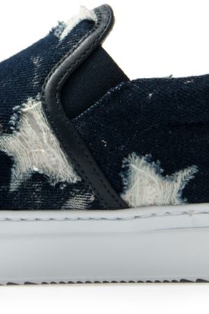 Текстильные слипоны STOKTON Stokton skaters-u jeans stelle Деним купить с доставкой