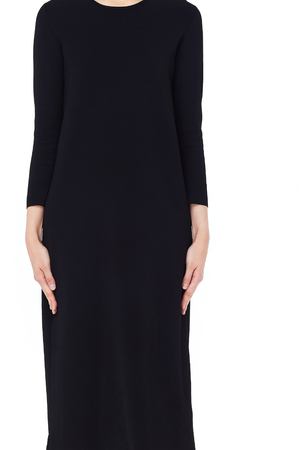 Черное платье с разрезом The Row 4269Y302/blk