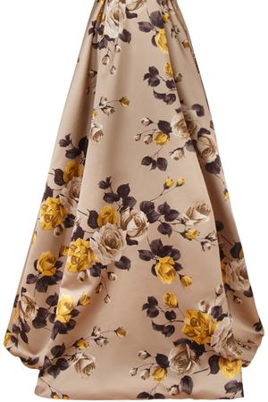 Платье с цветочным принтом ROCHAS Rochas 511004 Бежевый розы купить с доставкой