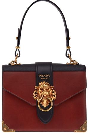 Кожаная сумка Cahier Prada 4059684