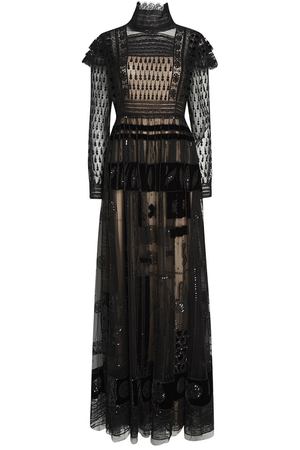 Платье-макси с вышивкой Valentino 21054203 вариант 2