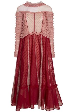 Хлопковое платье с кружевом Valentino 21054198 купить с доставкой
