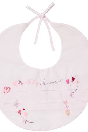 Хлопковый нагрудник с вышивкой Dior Kids 111562790 купить с доставкой