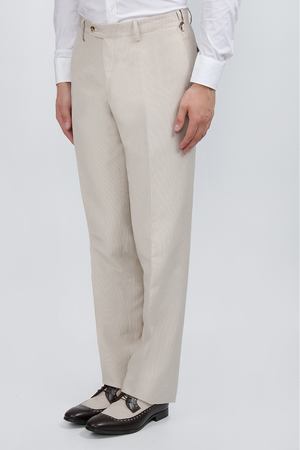 Льняные брюки BILANCIONI Bilancioni e2upm011f23/полоска бежевый купить с доставкой