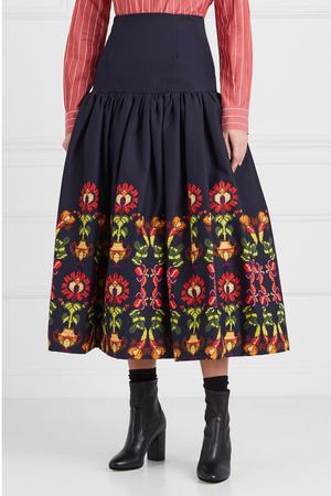 Хлопковая юбка-миди с принтом Stella Jean 27963581 купить с доставкой