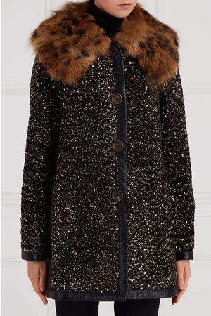 Шерстяное пальто с пайетками Marc Jacobs 16753460 купить с доставкой