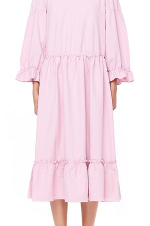 Розовое платье с оборками Comme des Garcons RB-O002-051-2