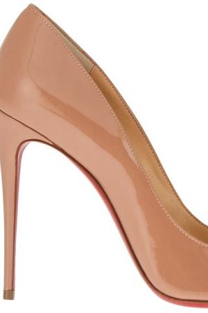 Бежевые лакированные туфли Pigalle Follies 100 Christian Louboutin 10665592