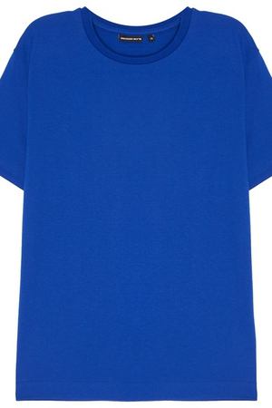 Синяя хлопковая футболка Blank.Moscow 9266522