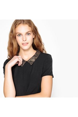 Платье с короткими рукавами и оригинальным воротником School Rag 112988