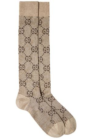 Хлопковые носки с люрексом Gucci 47066799