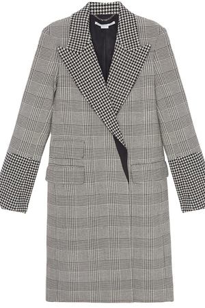 Шерстяное черно-белое пальто Stella McCartney 19367634