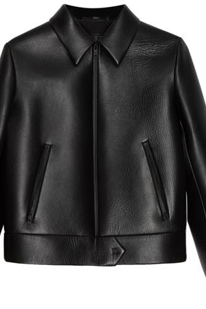 Черная кожаная куртка Prada 4068772