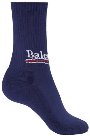 Синие хлопковые носки Balenciaga 39769479