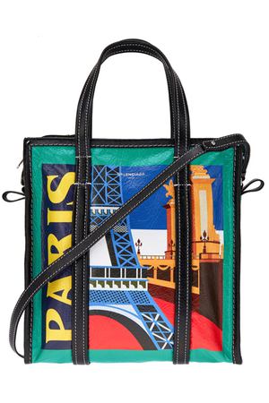 Кожаная сумка с принтом Bazar Paris S Balenciaga 39769484 вариант 3