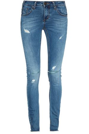 Синие джинсы-скинни с прорезями One Teaspoon 109270177