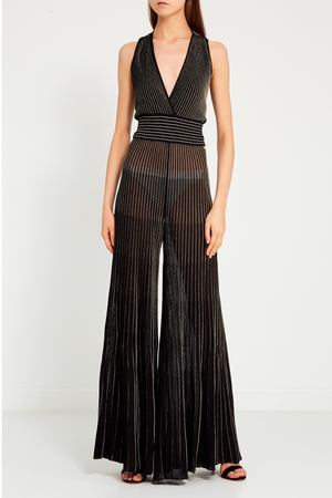 Длинный трикотажный комбинезон в полоску Elisabetta Franchi 173269795 купить с доставкой