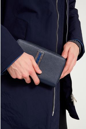 Синий кожаный кошелек Prada 4071281 купить с доставкой