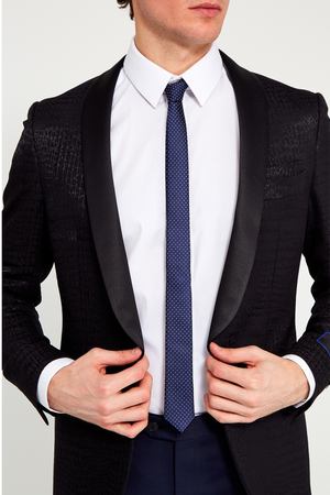 Синий шелковый галстук в горох Dolce & Gabbana 59971955