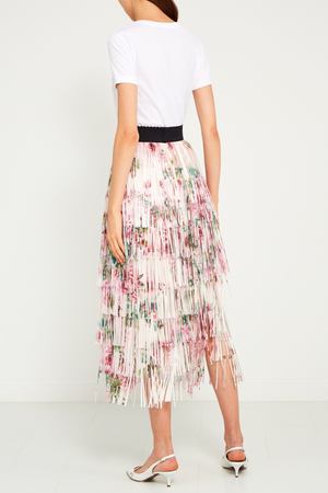 Шелковая юбка с ярусной бахромой Dolce & Gabbana 59972488