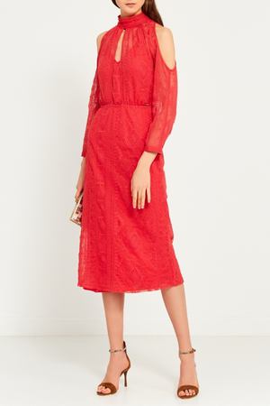 Красное платье из вышитого хлопка laRoom 133372814 купить с доставкой