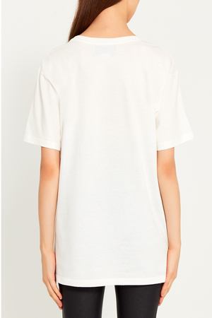 Белая футболка с принтом и надписью Gucci 47072833