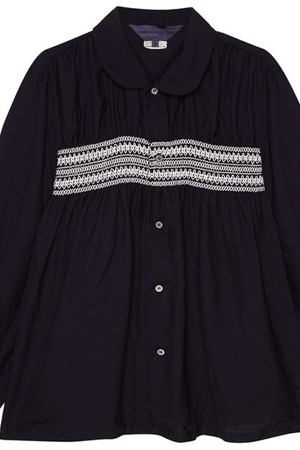 Темно-синяя блузка с контрастной полосой Comme des Garcons Girl 79473494 купить с доставкой