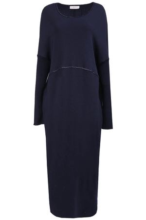 Шерстяное платье-макси Ereda Ereda 18WEXDR506 Синий купить с доставкой