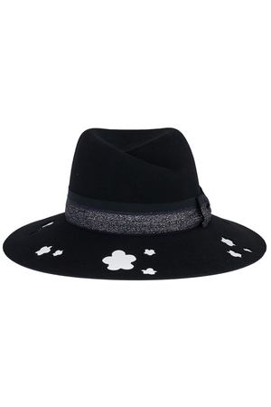 Черная фетровая шляпа с перфорацией Virginie Maison Michel 16573638