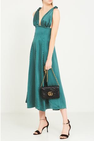 Черный кожаный кошелек GG Marmont Gucci 47073544